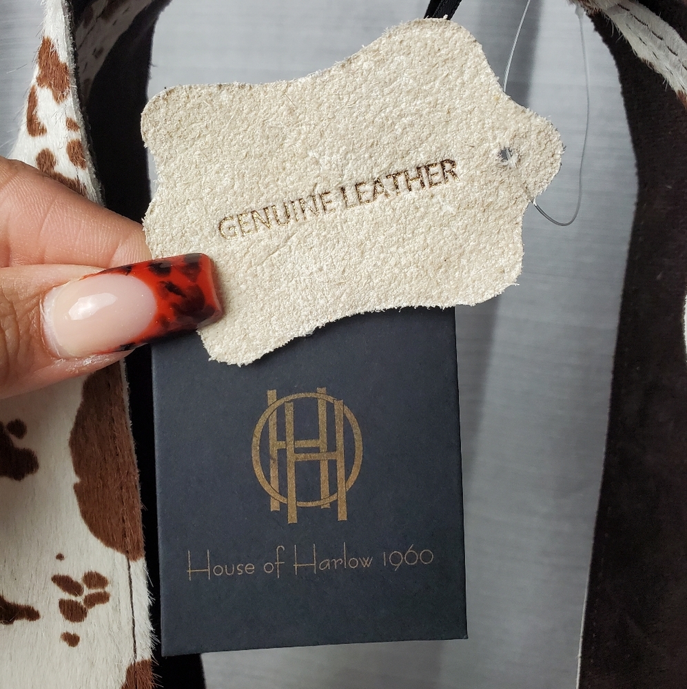 HOUSE OF HARLOW cowhide Leather Hobo Bag - Picture 8 of 8